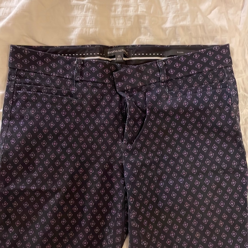 Banana Republic Patterned Work Pants - image 1